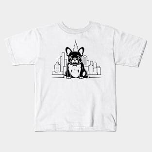 French Bulldog Dog Pet Animal World Furry Friend Vector Graphic Kids T-Shirt